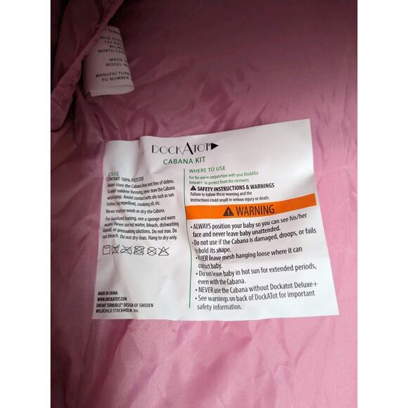 DockATot Cabana Kit Deluxe+ Dock Rose Pink SI23 Sun Shade Mesh Lounge Cover - Picture 10 of 11